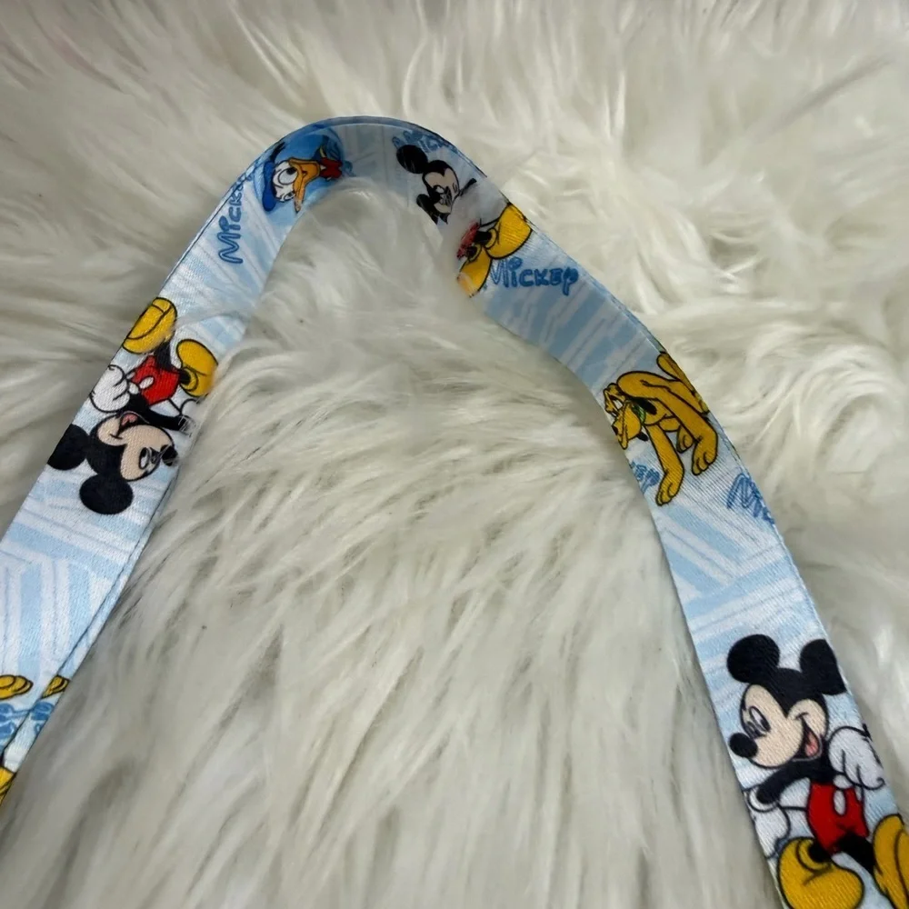 💙3/$20💙 Disney Mickey & Pluto Light Blue Lanyard with Yellow Accents